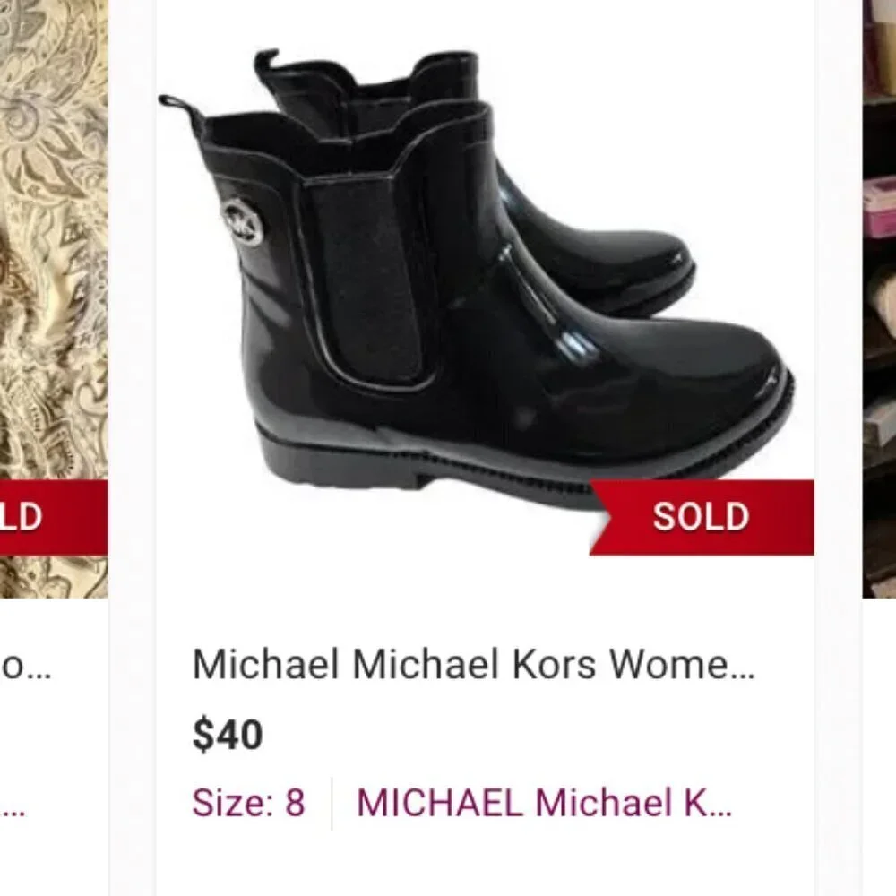 Michael Kors Logo Size 5 Black Zeppelin Riding Boot Fall Winter Closet Staple